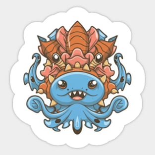 Oceanic Haven Odyssey,cute animals,adventure Sticker